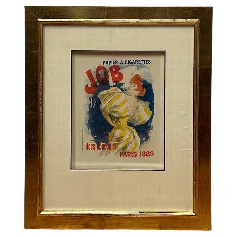 Art Nouveau Vintage French Original "Job" Lithograph Poster by Jules Cheret 