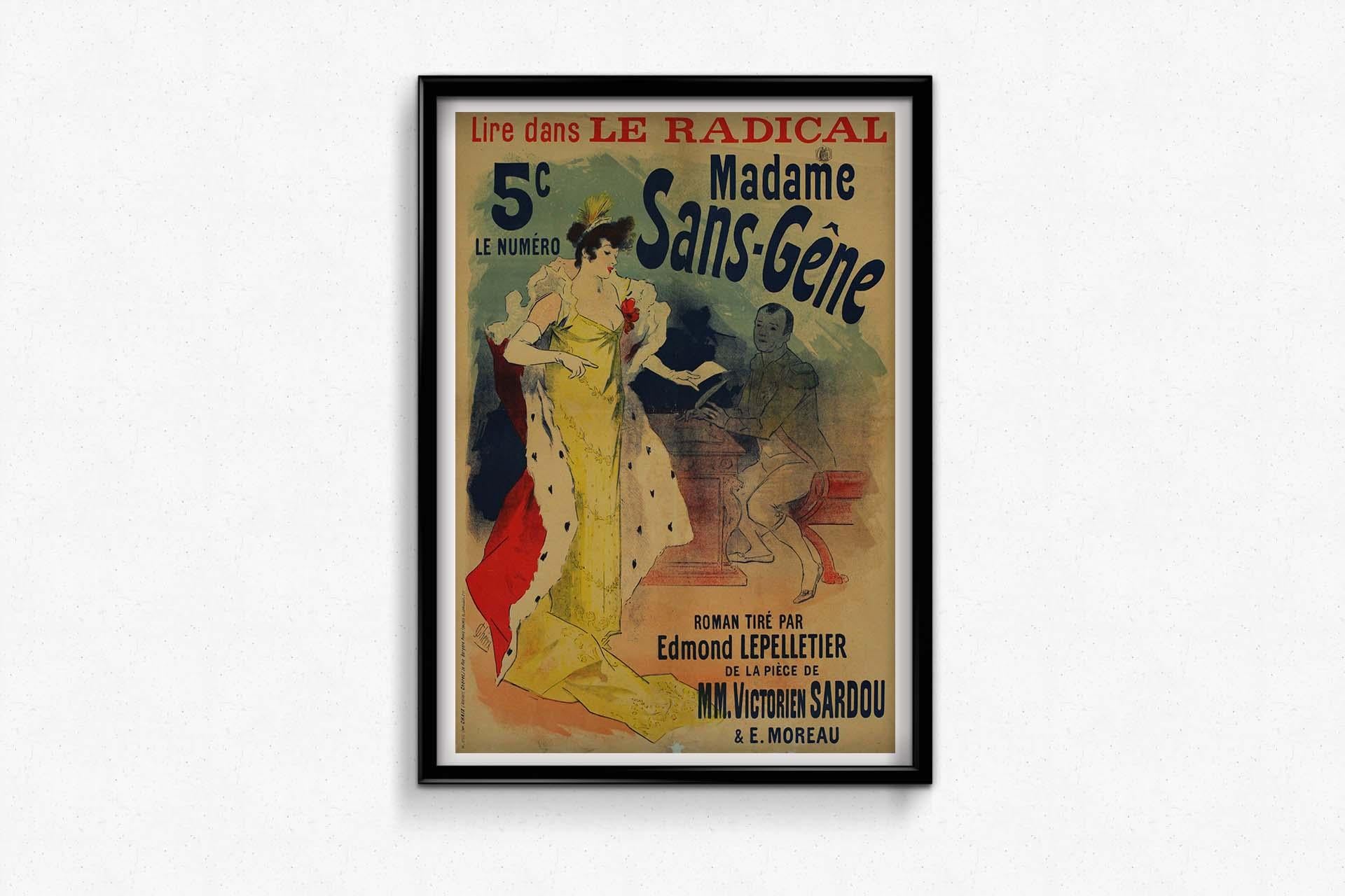Jules Chéret 1894 original poster - Le radical Madame sans gêne For Sale 1