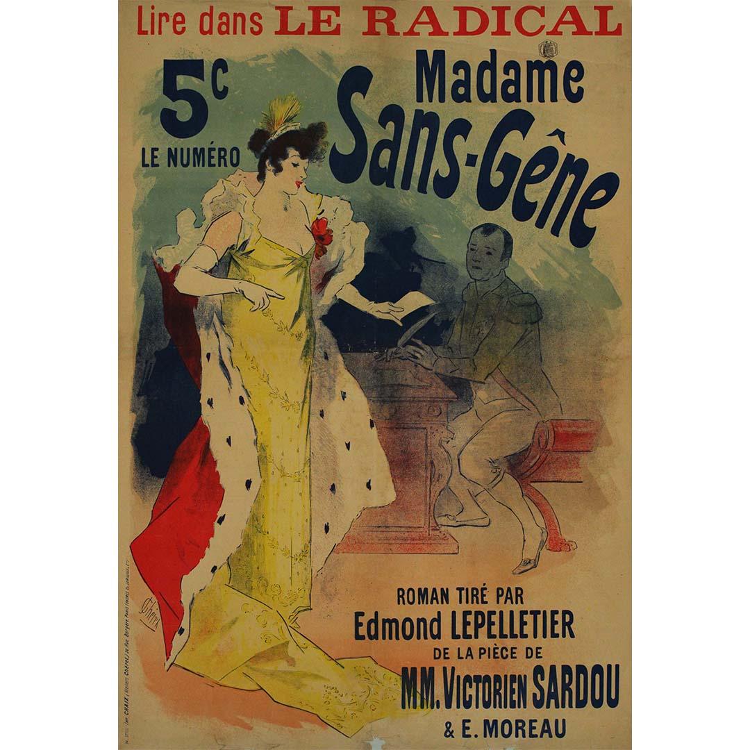Jules Chéret 1894 original poster - Le radical Madame sans gêne