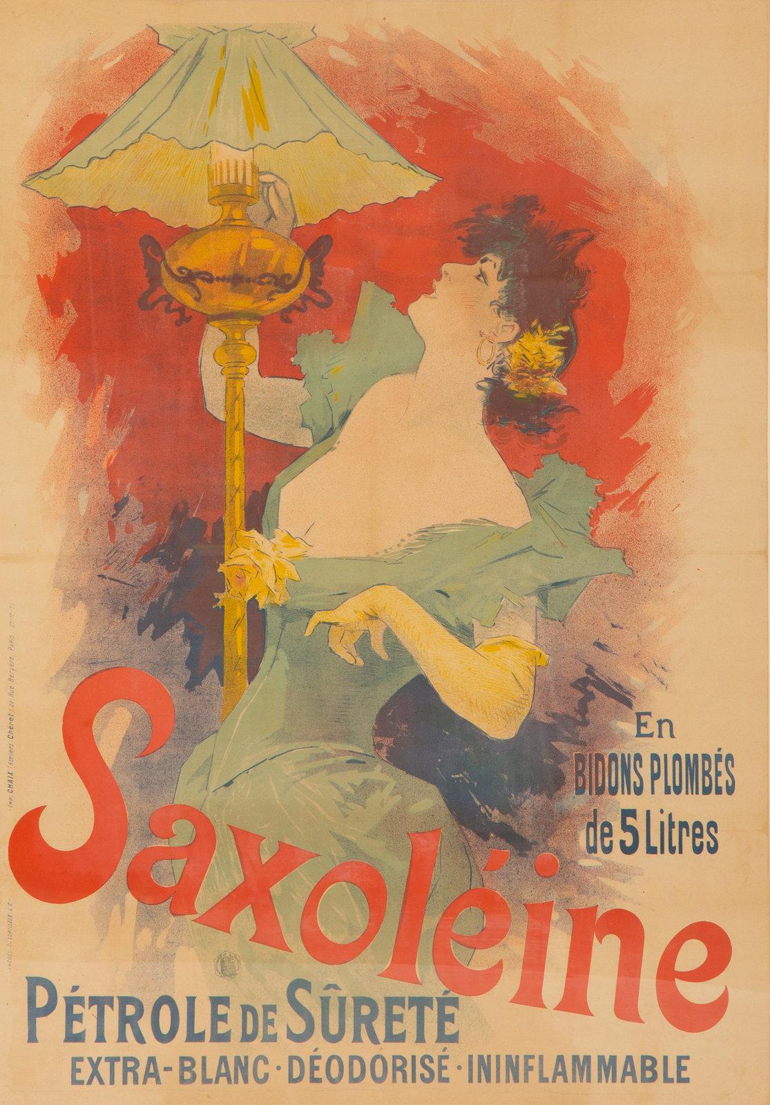 Jules Cheret (Französisch, 1836-1932) Saxoleine, Sicherheitsöl – Print von Jules Chéret