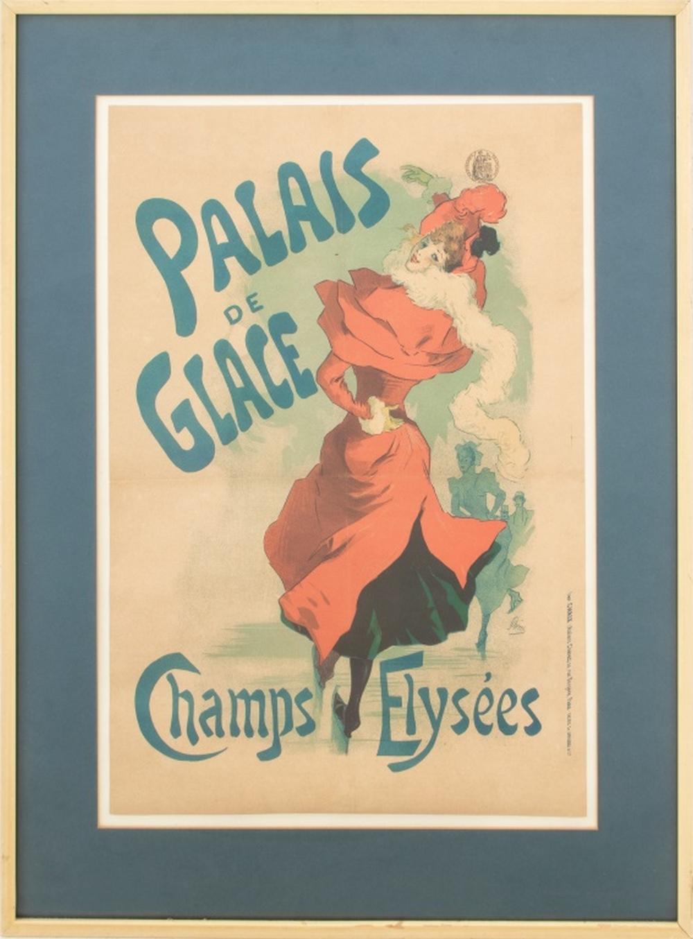 Jules Cheret "Palais de Glace Champ Elysees" Lithograph - Print by Jules Chéret