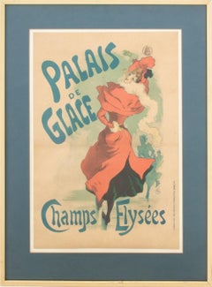 Lithographie de Jules Cheret « Palais de Glace Champ Elysees »