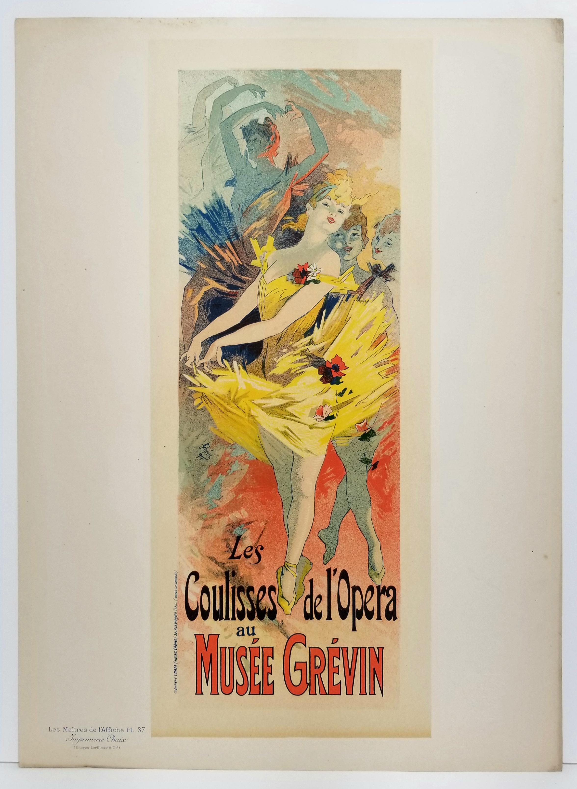 Les coulisses de l'Opéra - Print by Jules Chéret