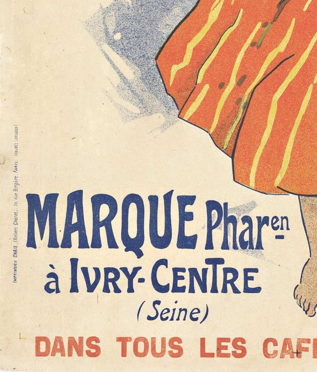 Affiche de liqueur française originale Kola Marque, 1895, de Jules Cheret - Art nouveau Print par Jules Chéret
