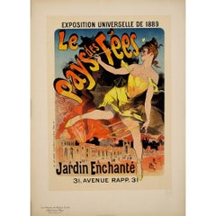 Original poster by Jules Chéret, promotes Le Pays des Fées – Jardin Enchanté