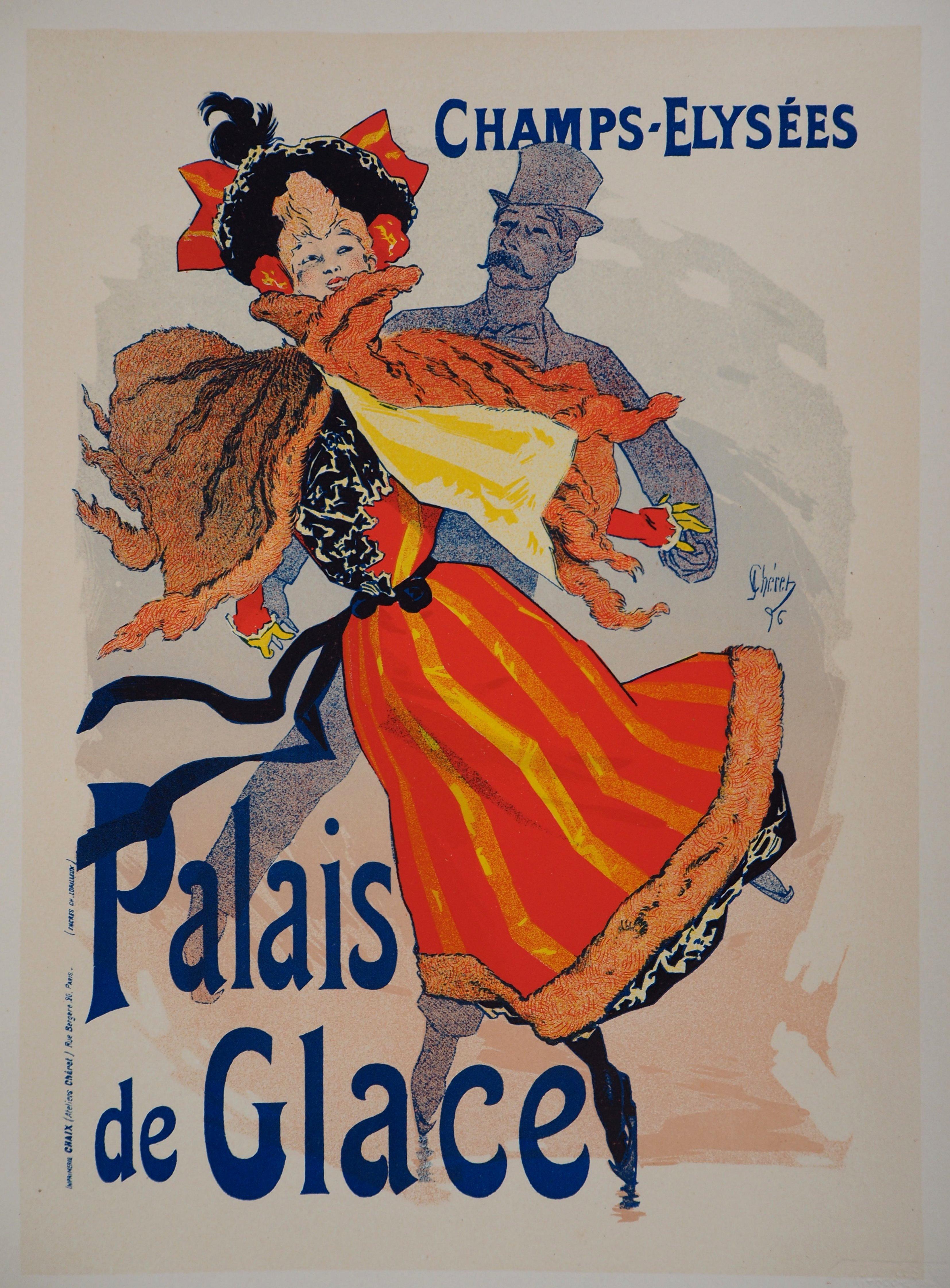 Jules Chéret Figurative Print - Palais de Glace (Ice Palace) - Lithograph (Les Maîtres de l'Affiche), 1895