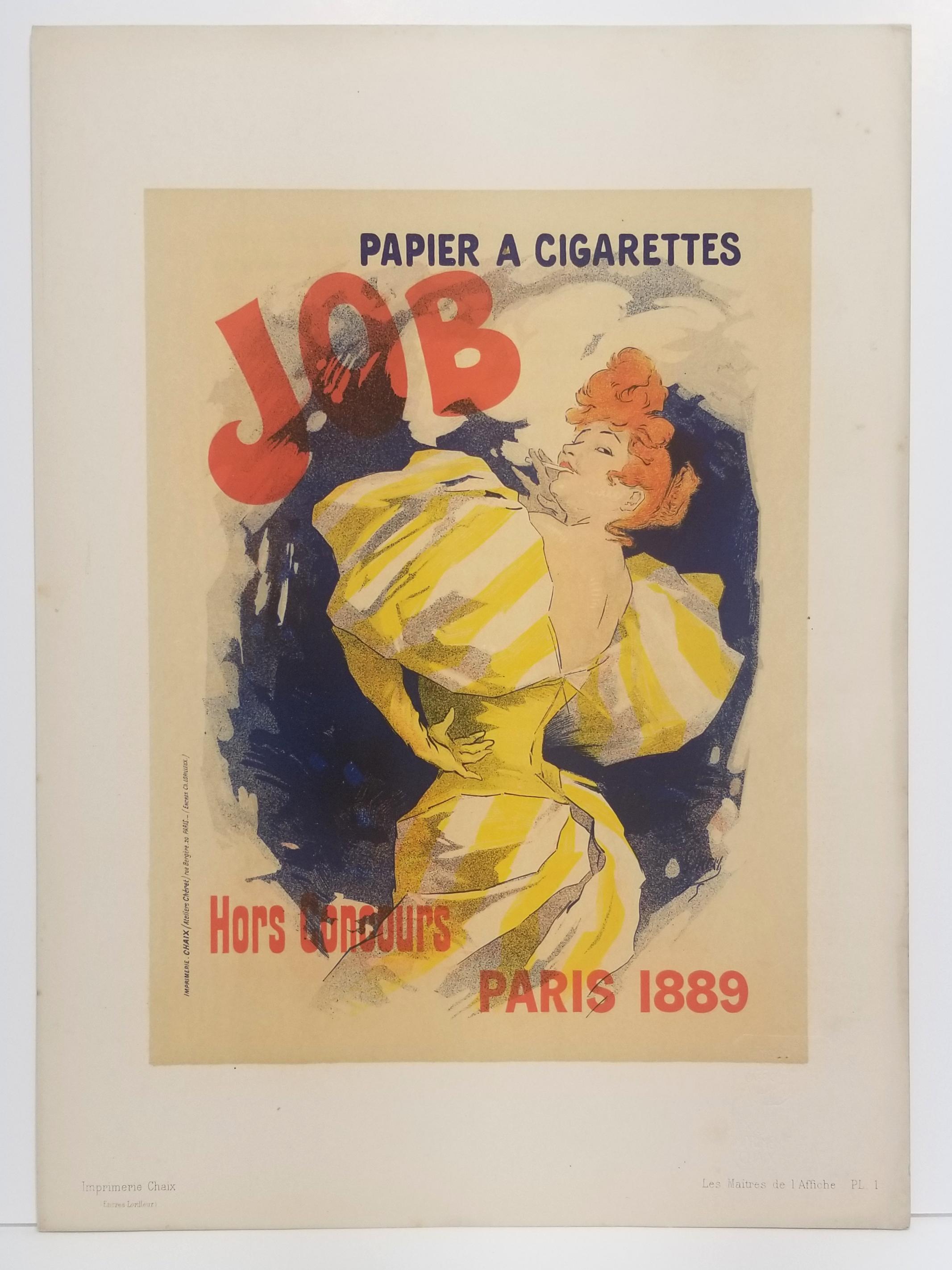 Papier à cigarette Job. - Print by Jules Chéret