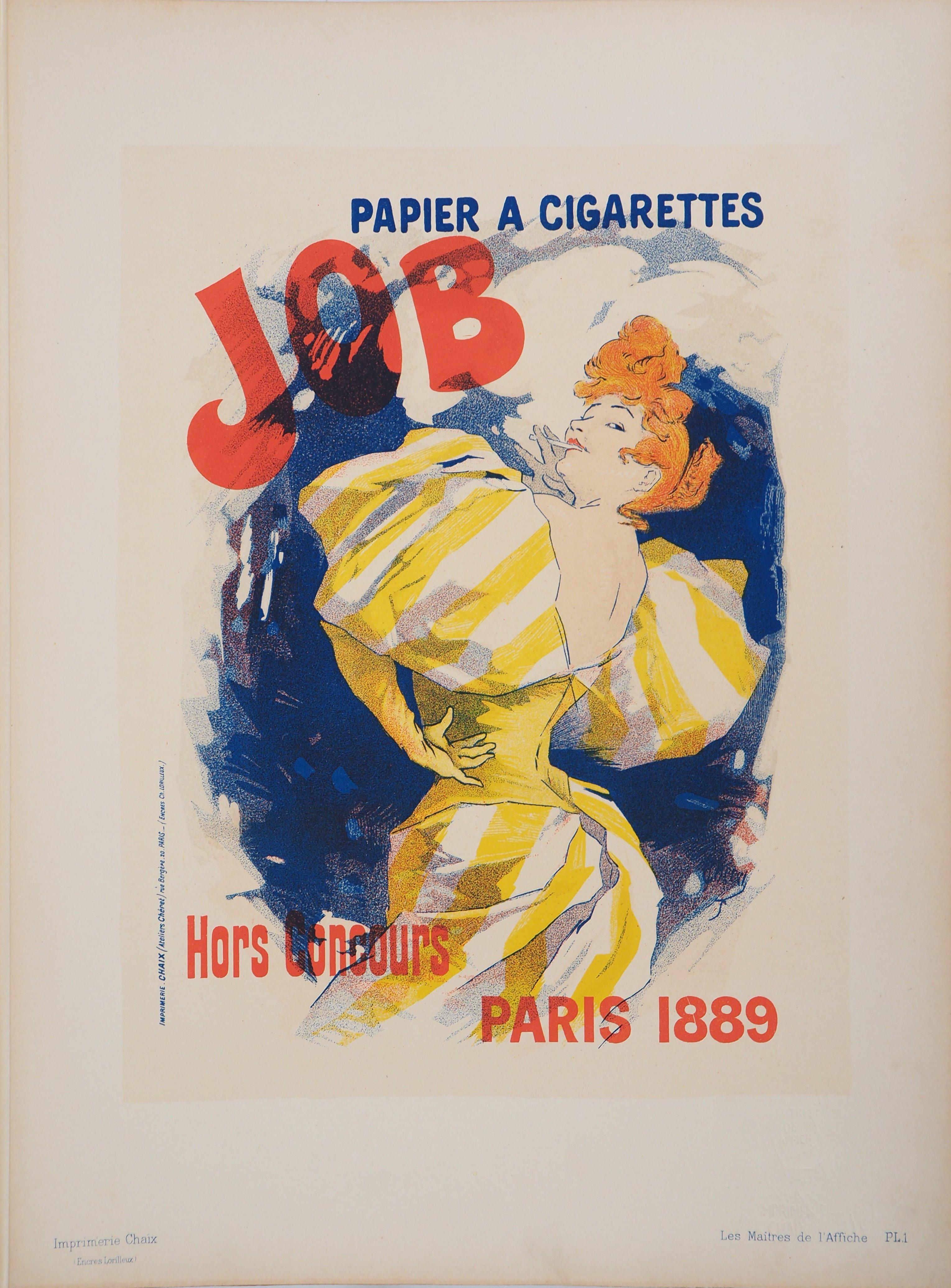 Papier à Cigarettes Job - Lithograph (Les Maîtres de l'Affiche), 1895 - Print by Jules Chéret