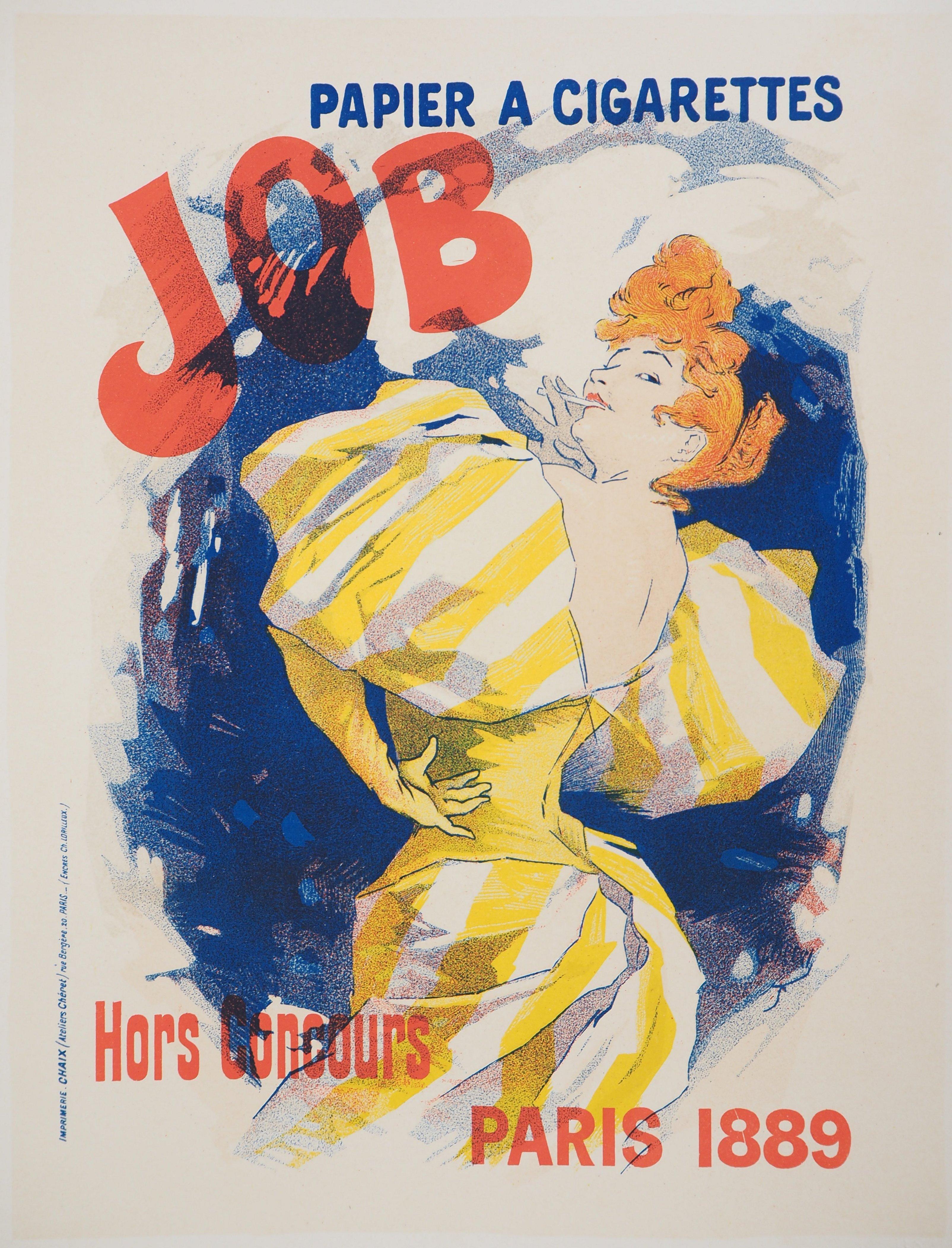 Jules Chéret Figurative Print - Papier à Cigarettes Job - Lithograph (Les Maîtres de l'Affiche), 1895