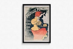 Pastilles Poncelet poster by Jules Chéret early advertising art Belle Epoque