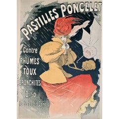 Pastilles Poncelet poster by Jules Chéret early advertising art Belle Epoque