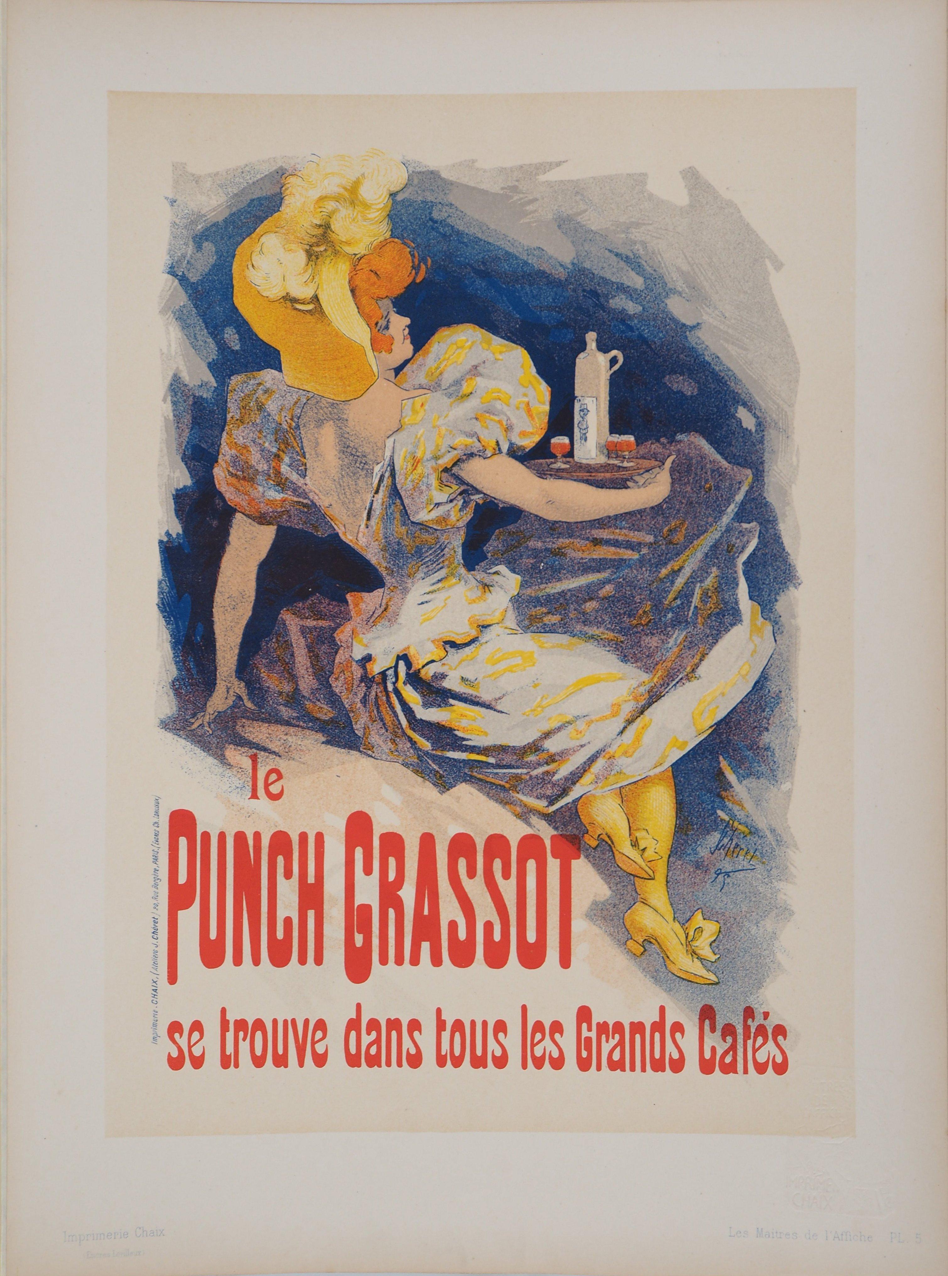 Kasperle Grassot - Lithographie (Les Maîtres de l'Affiche), 1895 – Print von Jules Chéret