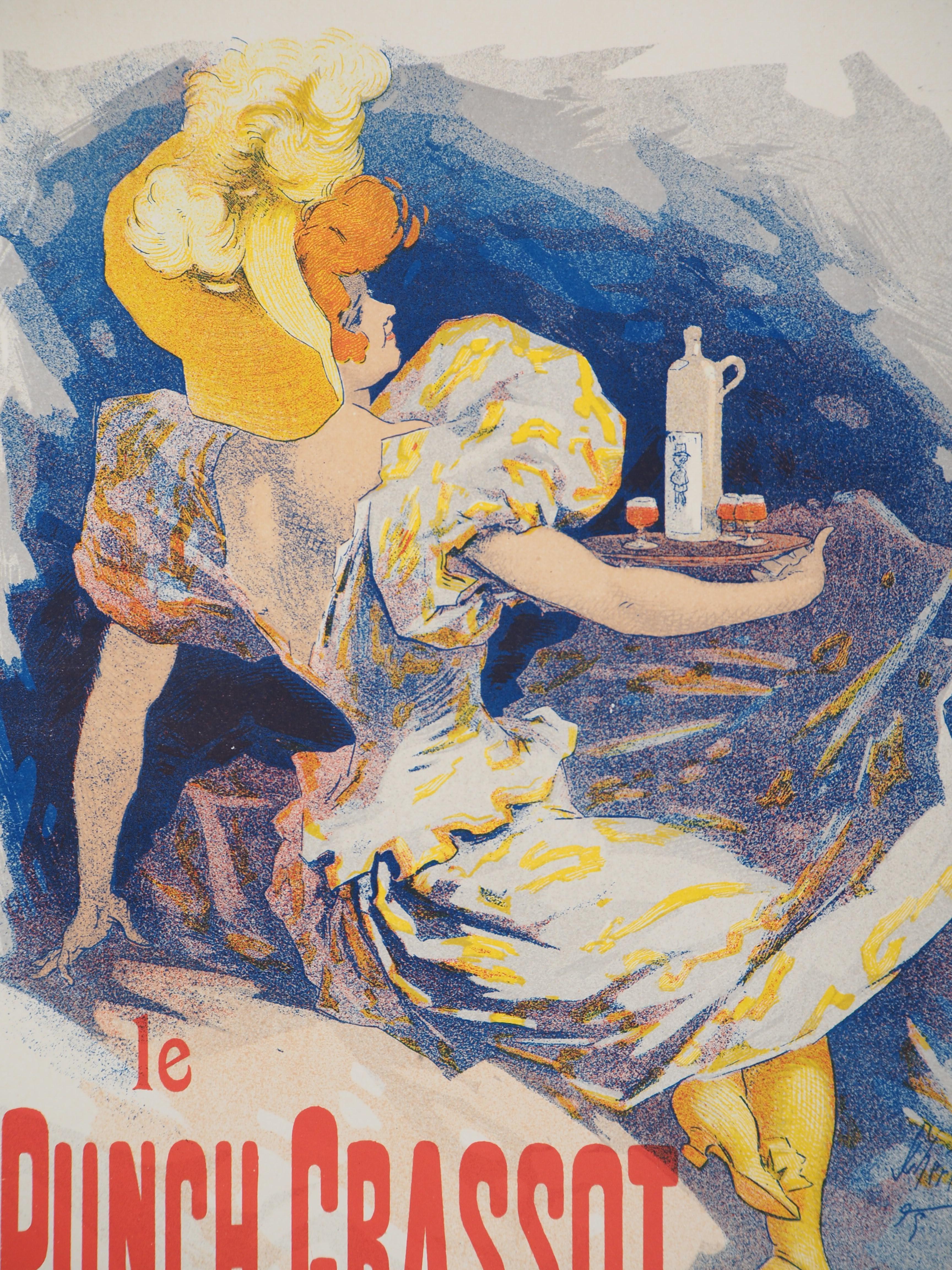 Kasperle Grassot - Lithographie (Les Maîtres de l'Affiche), 1895 (Beige), Figurative Print, von Jules Chéret