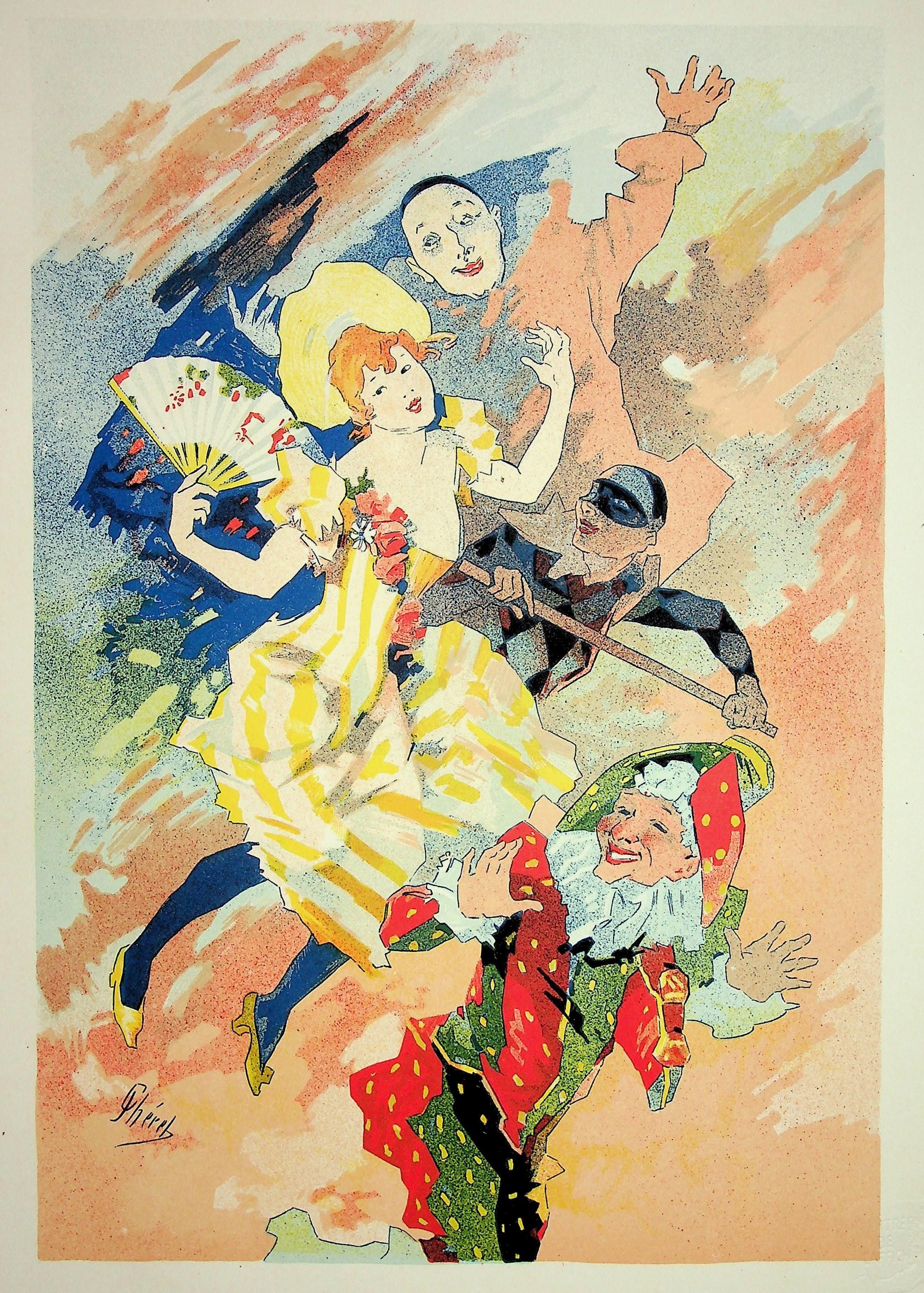 The Pantomime - Original Lithograph (Les Maîtres de l'Affiche), 1900 - Print by Jules Chéret