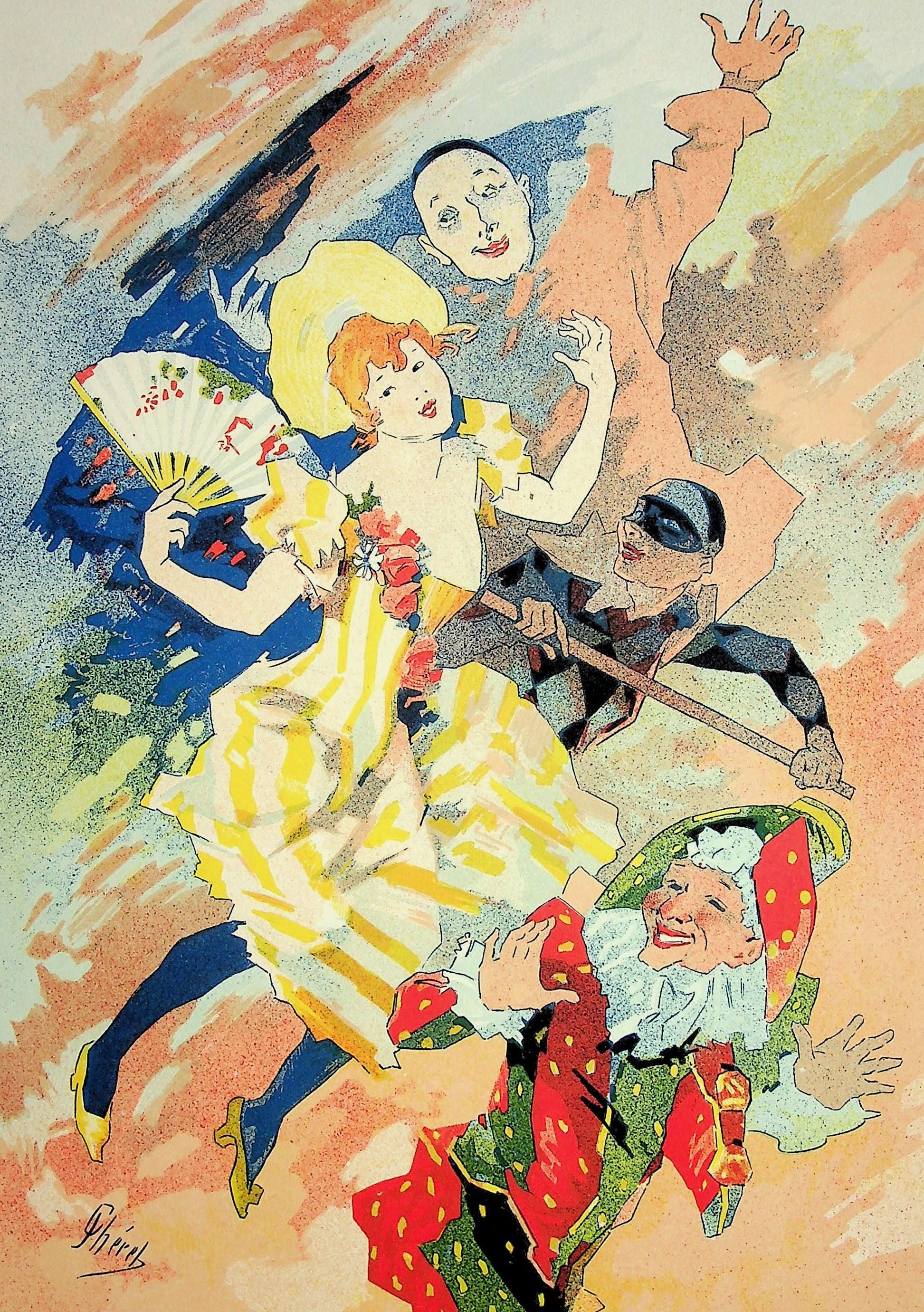The Pantomime - Original Lithograph (Les Maîtres de l'Affiche), 1900 - Art Nouveau Print by Jules Chéret