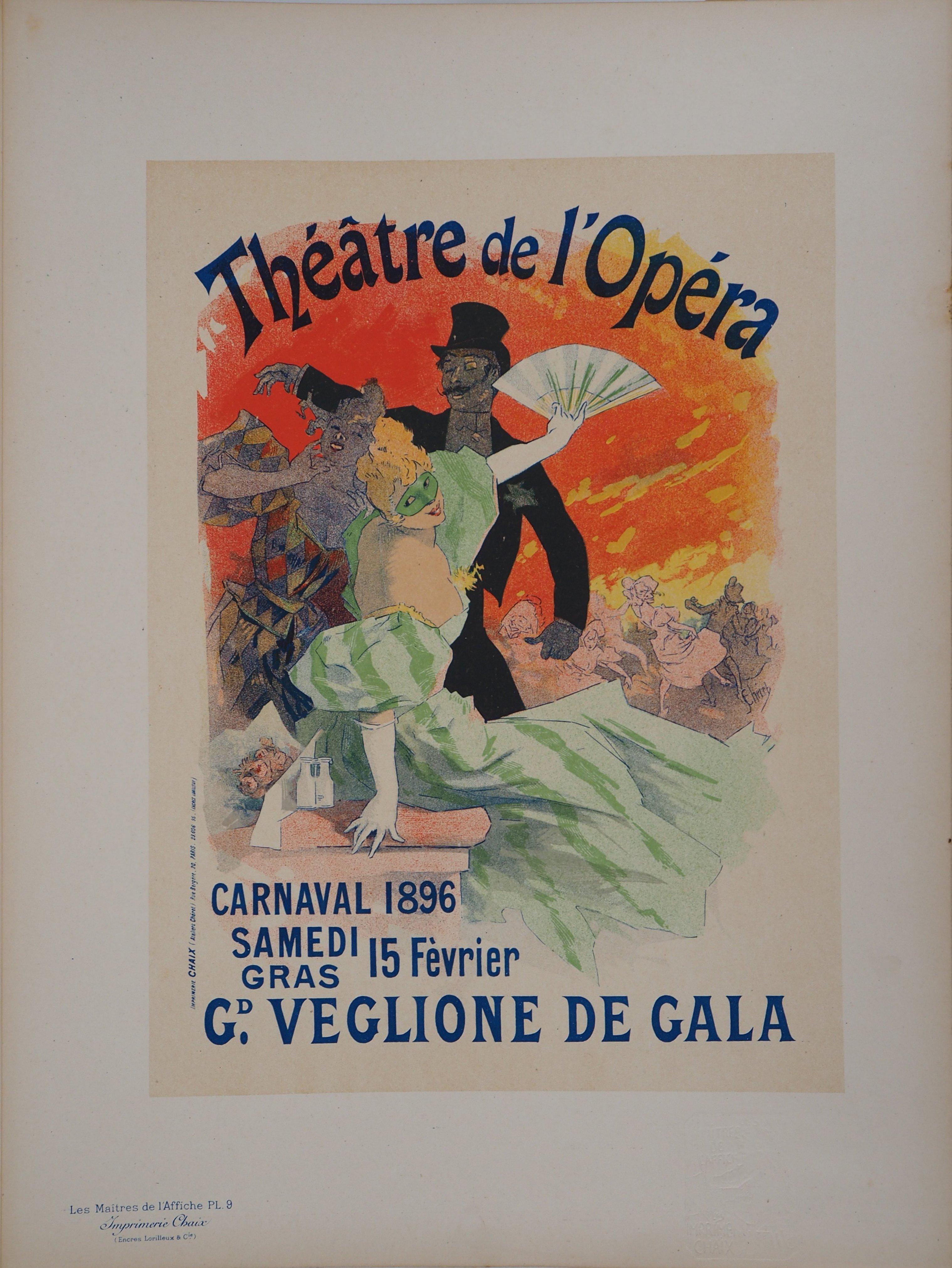 Théâtre de l'Opéra (Carnival) - Lithograph (Les Maîtres de l'Affiche), 1895 - Print by Jules Chéret