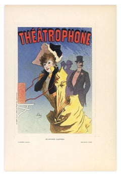 Thtrophone von Jules Chret, Lithographie der Belle Epoque, 1896
