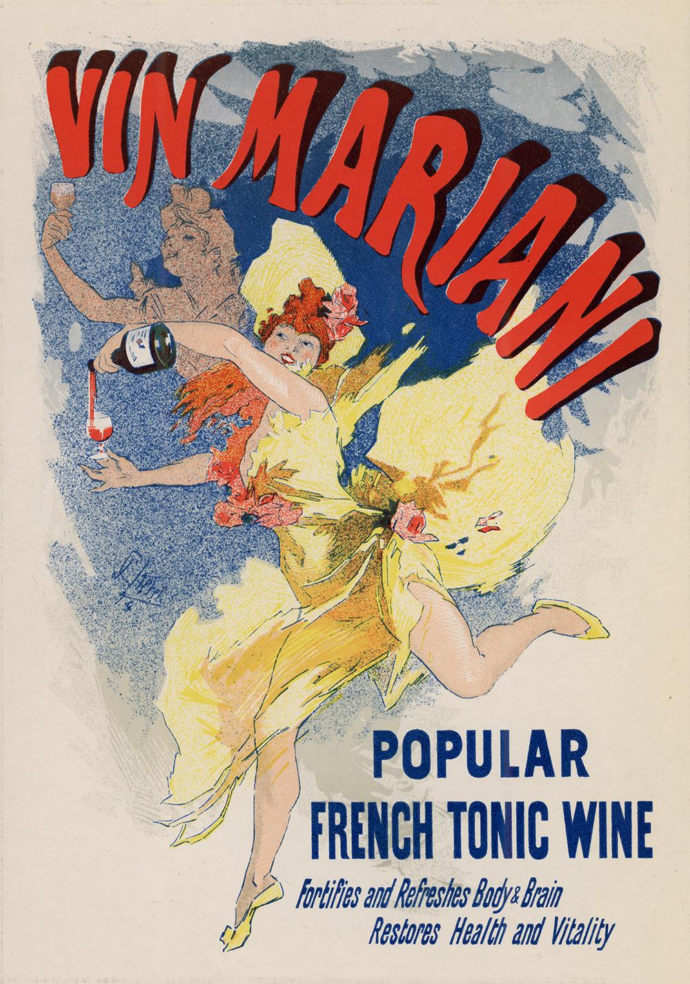 Vin Mariani was the world's first commercial cocaine-based product, pre-dating the notorious cocaine-based soda Coca Cola by over two decades. The stimulating elixir was so popular that the manufacturer published a book containing its vast amounts