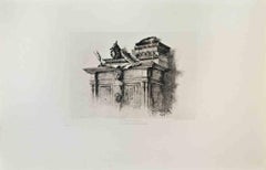Antique Nature Morte - Etching by Jules Chervier - 1870s