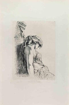 Bacchante Ivre – Radierung von Jules Chevrier – 1860er Jahre