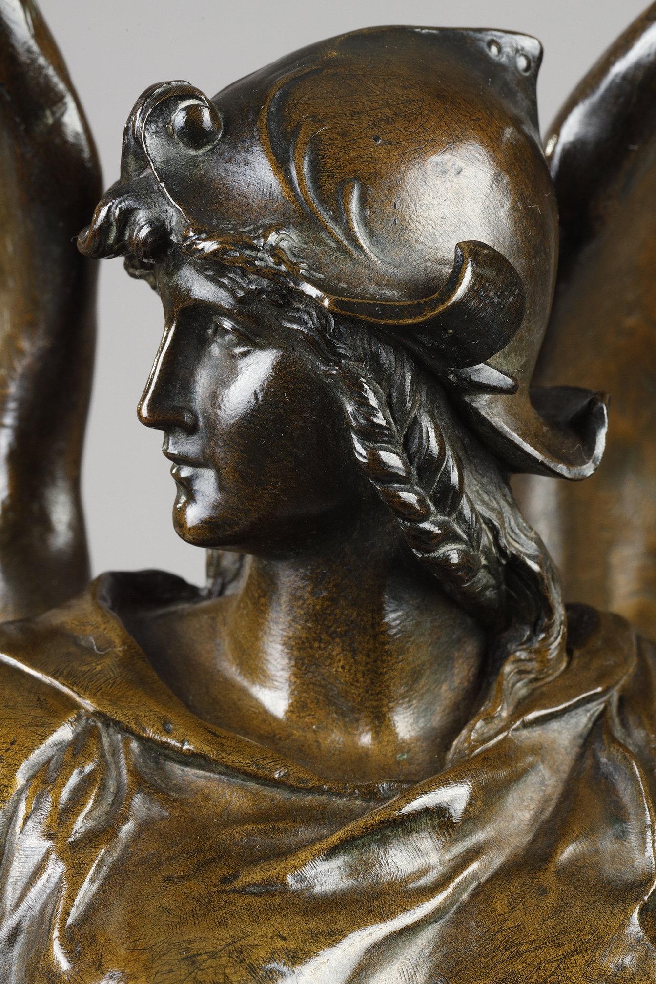 La pace - Figurative Sculpture Oro di Jules Coutan