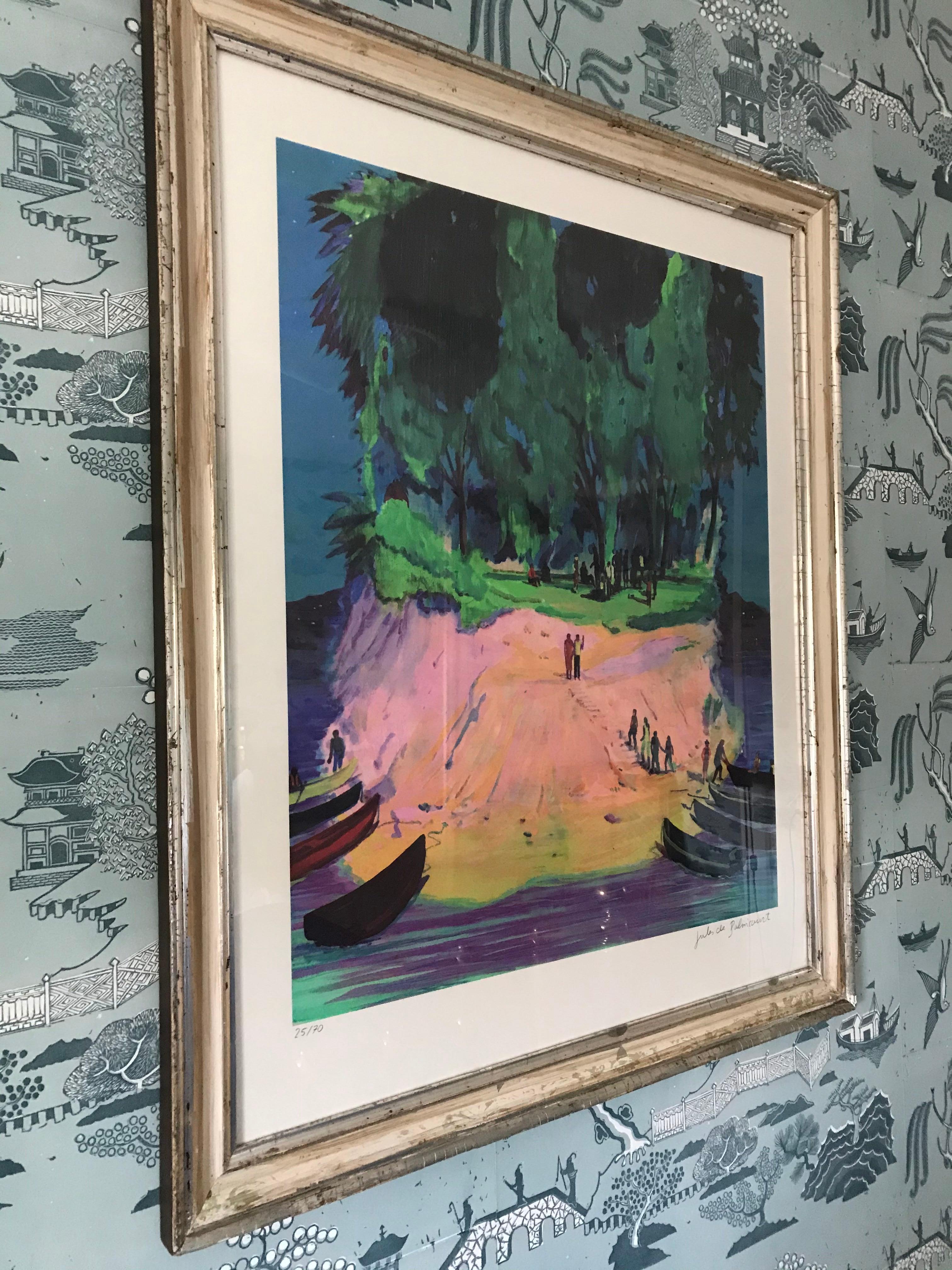 American Jules de Balincourt Island People Screen Print from Edition of 70, 2018