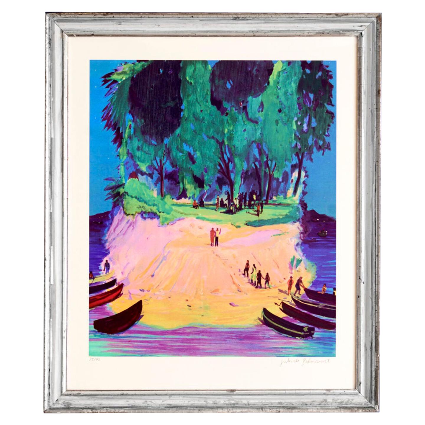 Jules de Balincourt Island People Screen Print from Edition of 70, 2018