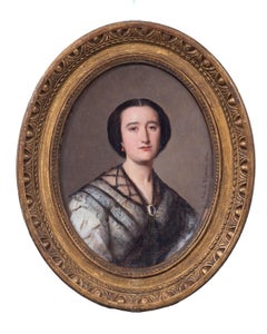 Portrait of a woman with a cameo