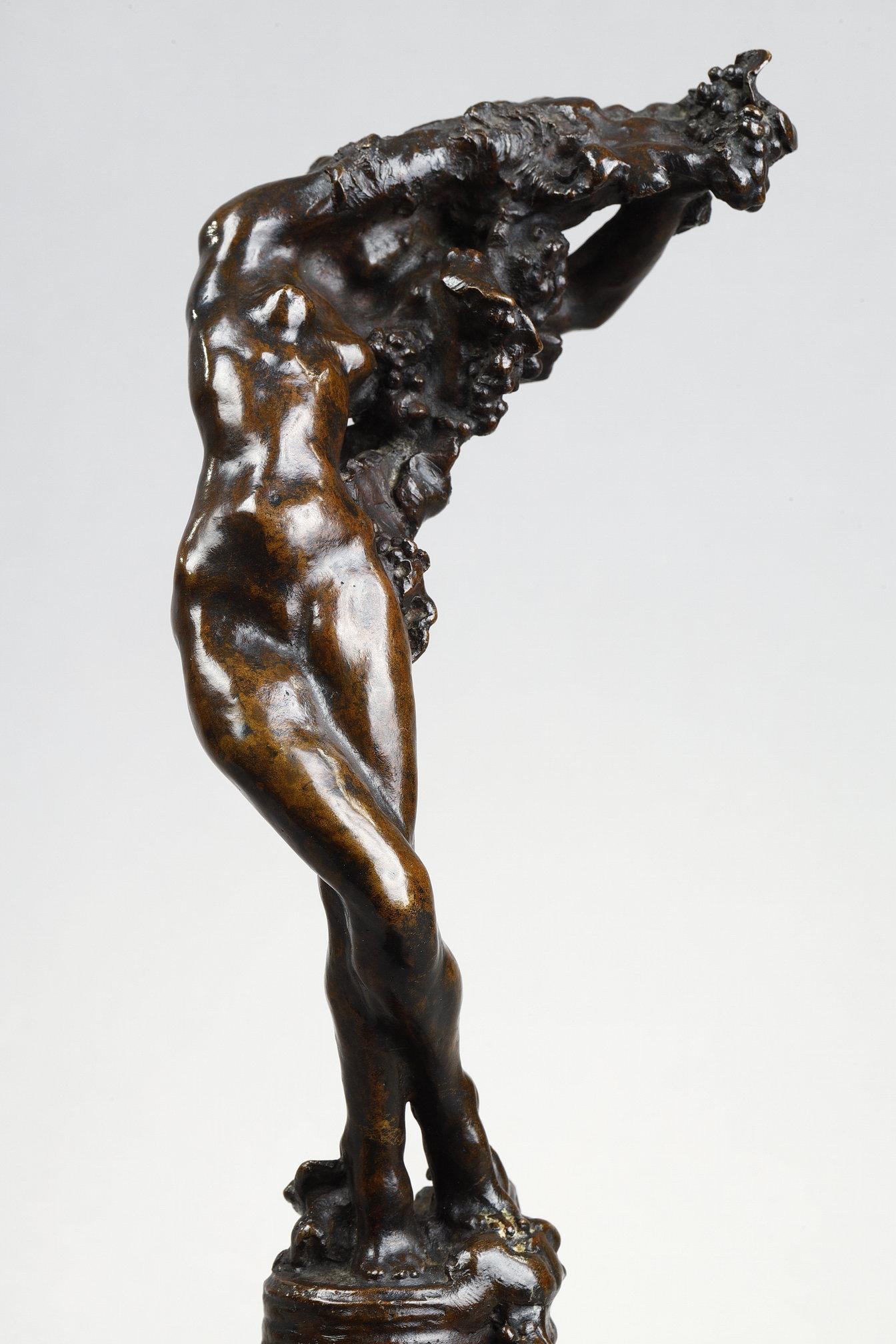 La treille - Or Nude Sculpture par Jules Desbois