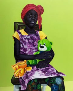 Claire (Pen and acrylic on canvas)