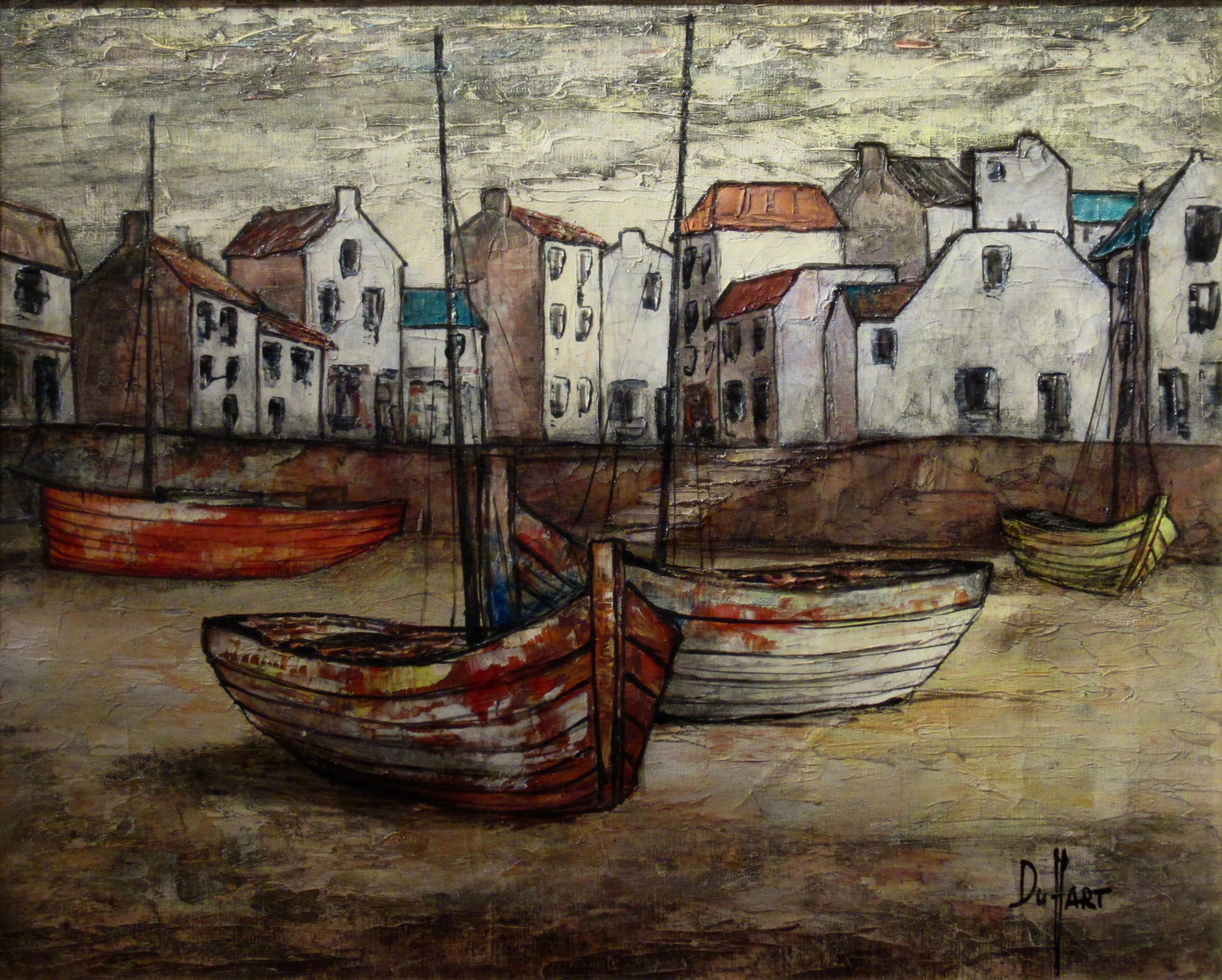 Concarneau - Painting di Jules Dules Duffart