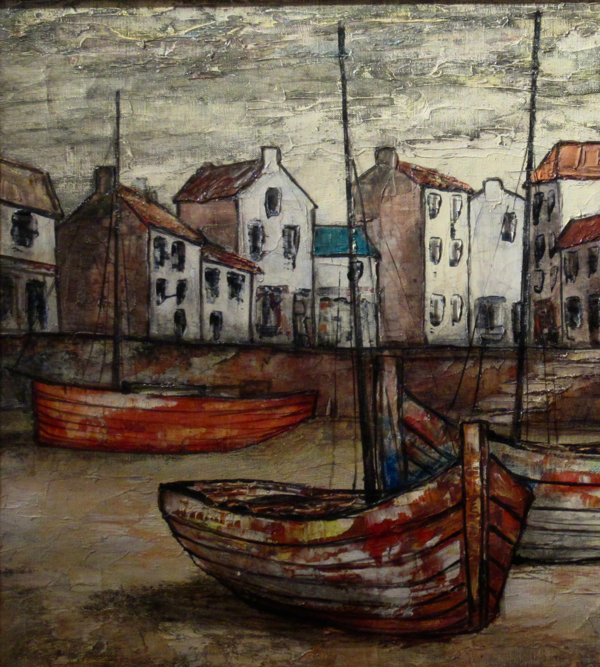 Concarneau - Painting Impressionismo di Jules Dules Duffart