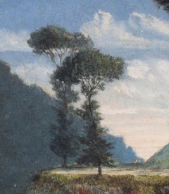 French, 19th Century Barbizon school 'The mail coach' by Jules Dupre