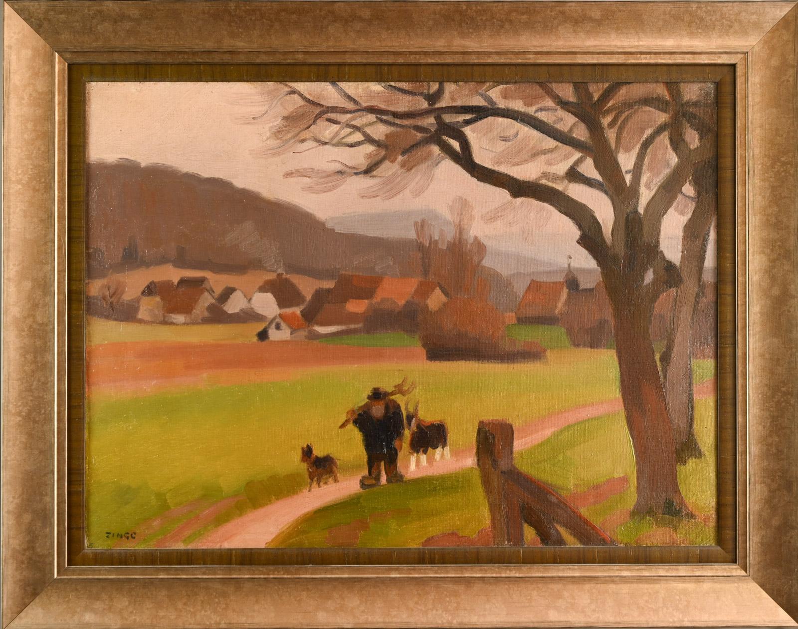Jules Emile Zingg Landscape Painting - Paysage de Franche-Comté