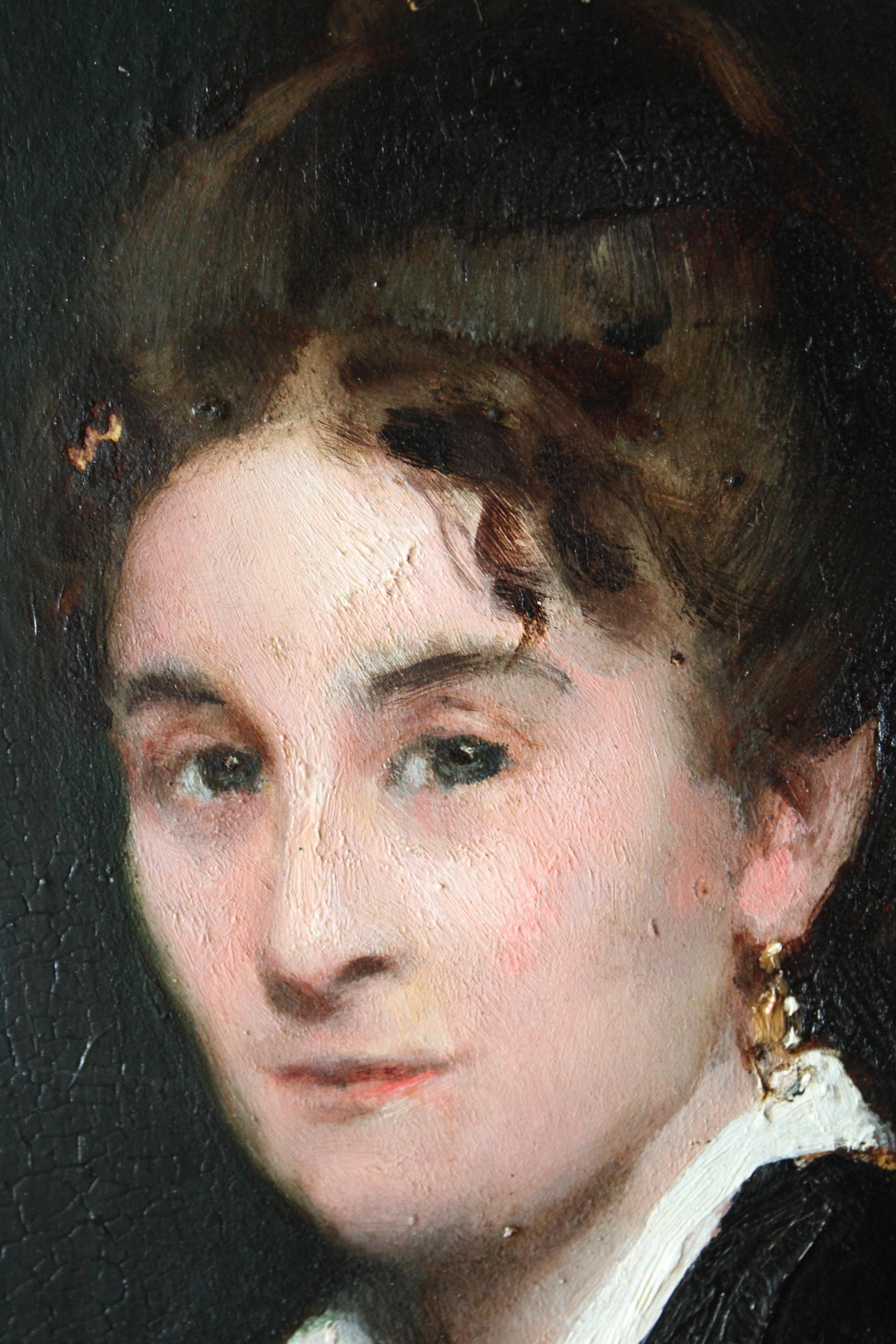 Antique portrait of a woman, antique oil painting, female portrait 2