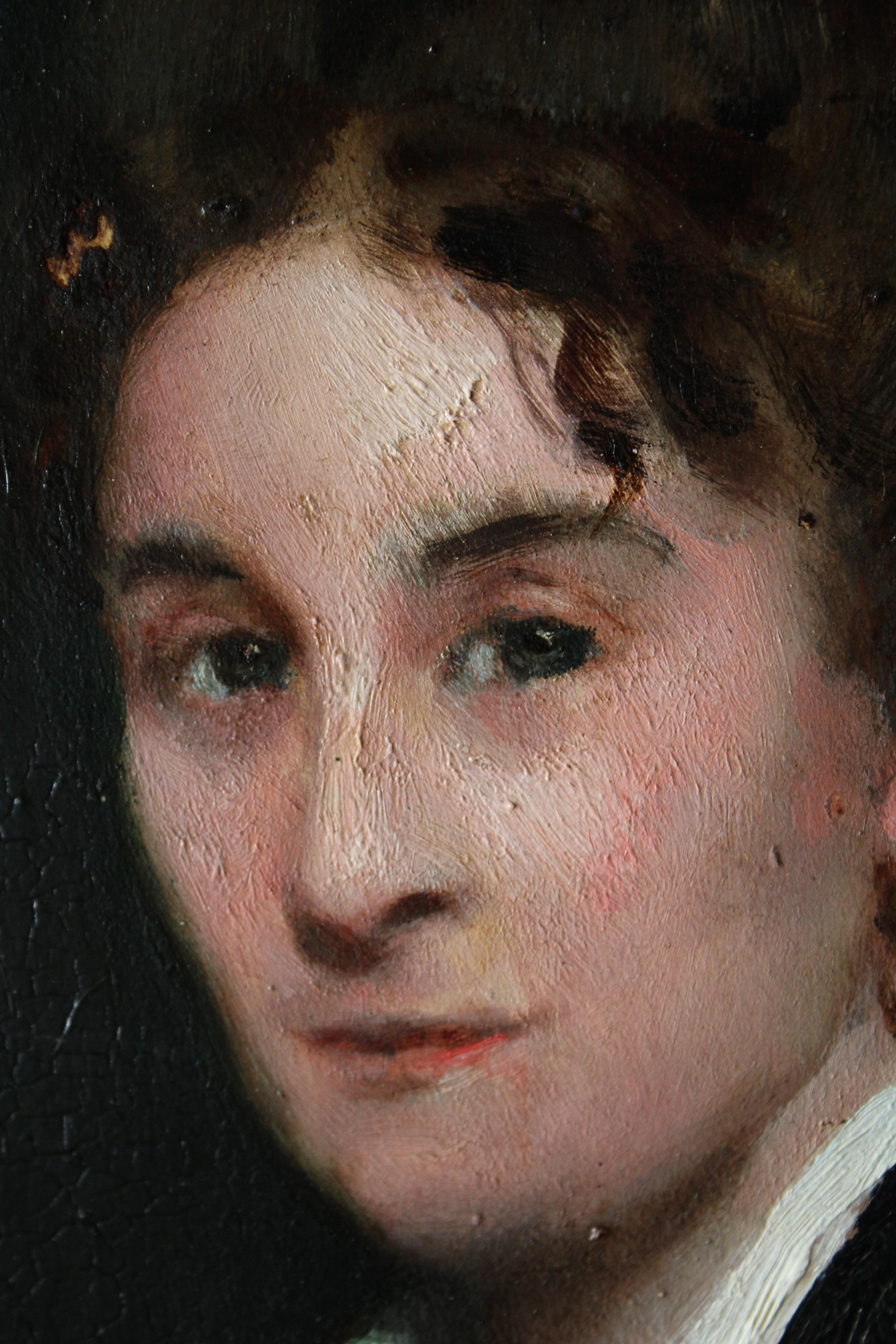 Antique portrait of a woman, antique oil painting, female portrait 3