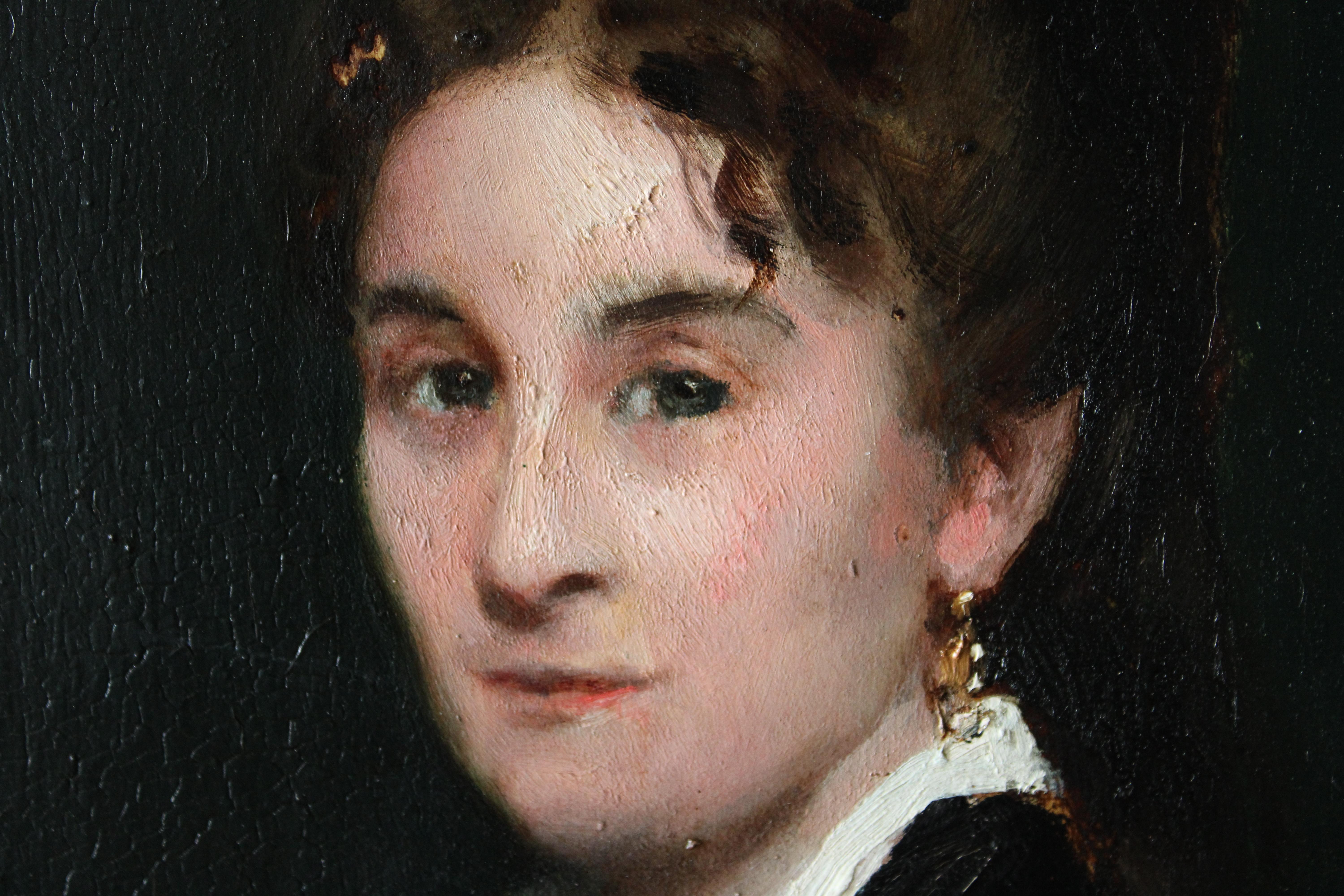 Antique portrait of a woman, antique oil painting, female portrait 4