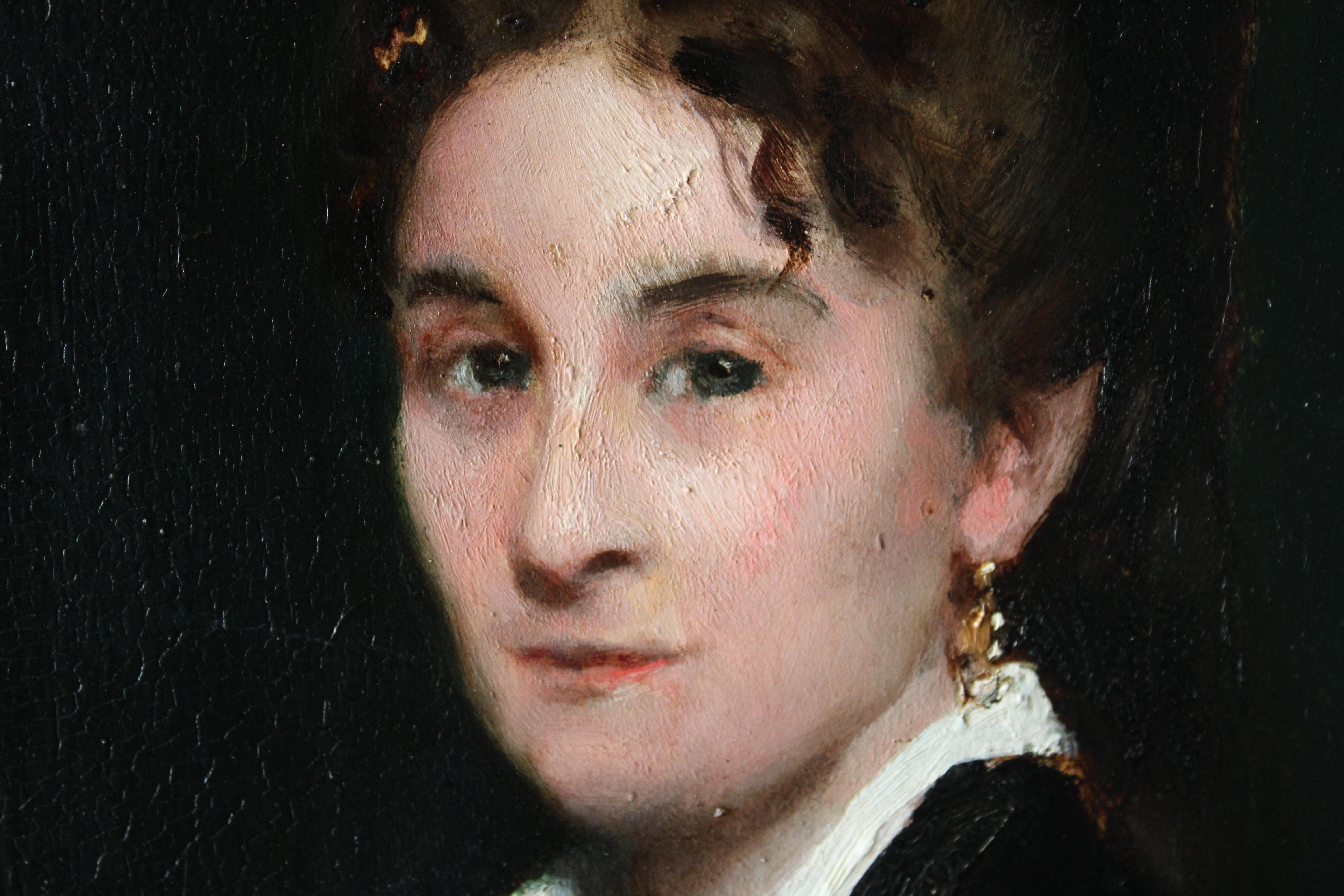Antique portrait of a woman, antique oil painting, female portrait 5
