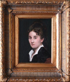 Antique portrait of a woman, antique oil painting, female portrait