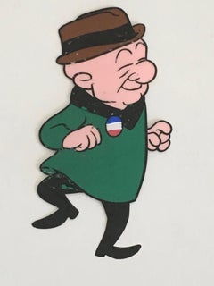 Mr. Magoo Original Vintage Animation Cel Hand Drawing Painting