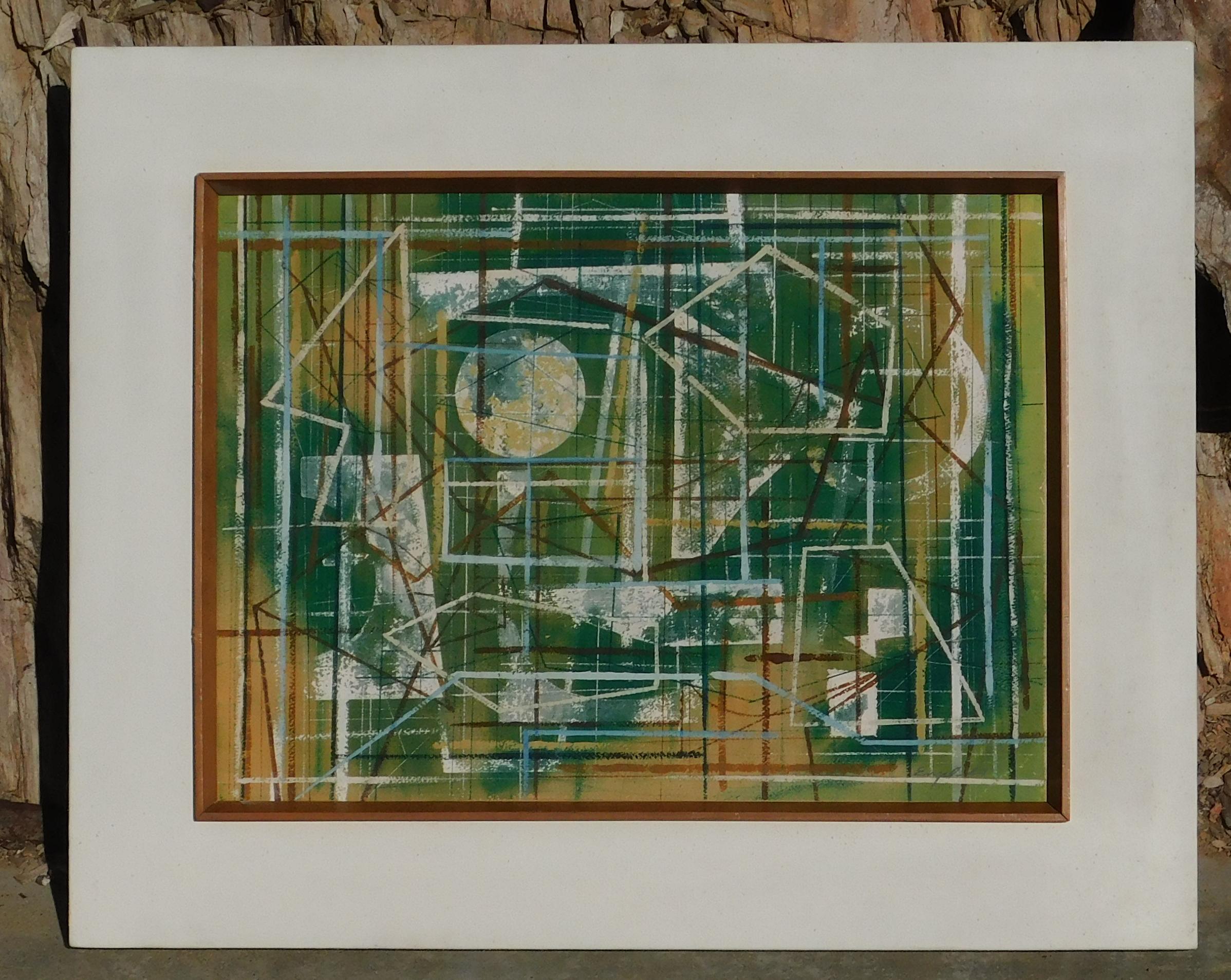 Jules Engel, artista ungherese/californiano - Pittura astratta geometrica. 4