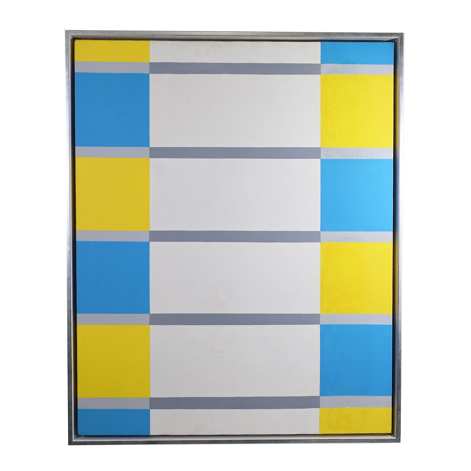 Meadow of Blue and Yellow – Painting von Jules Engel