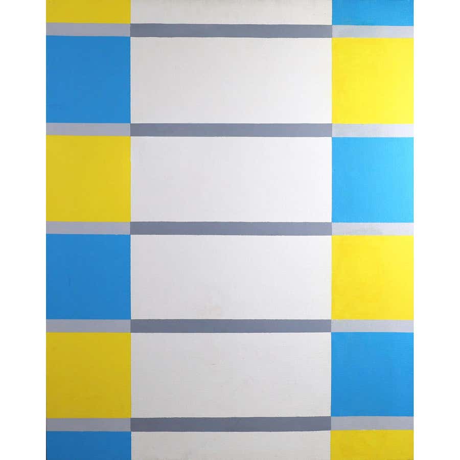 Hard Edge abstract painting by well-known California artist , California Cool