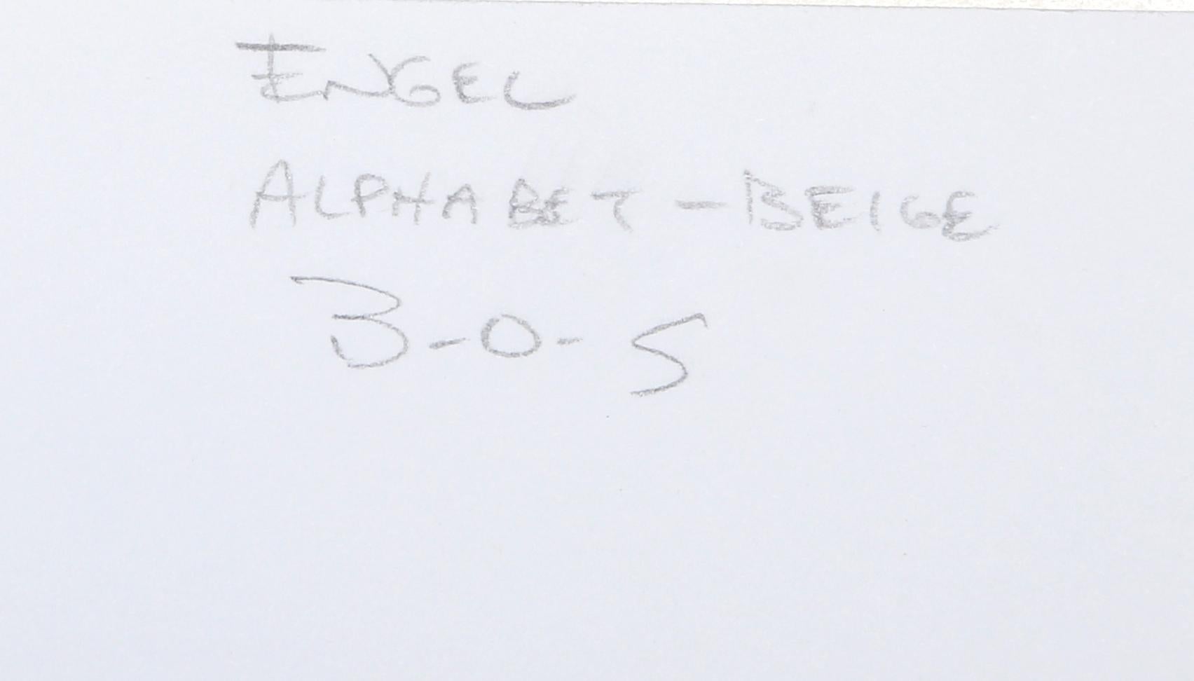 El alfabeto (beige), Serigrafía de Jules Engel en venta 2