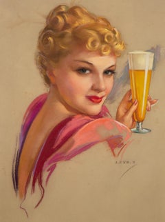 Vintage Breidt's Beer Girl