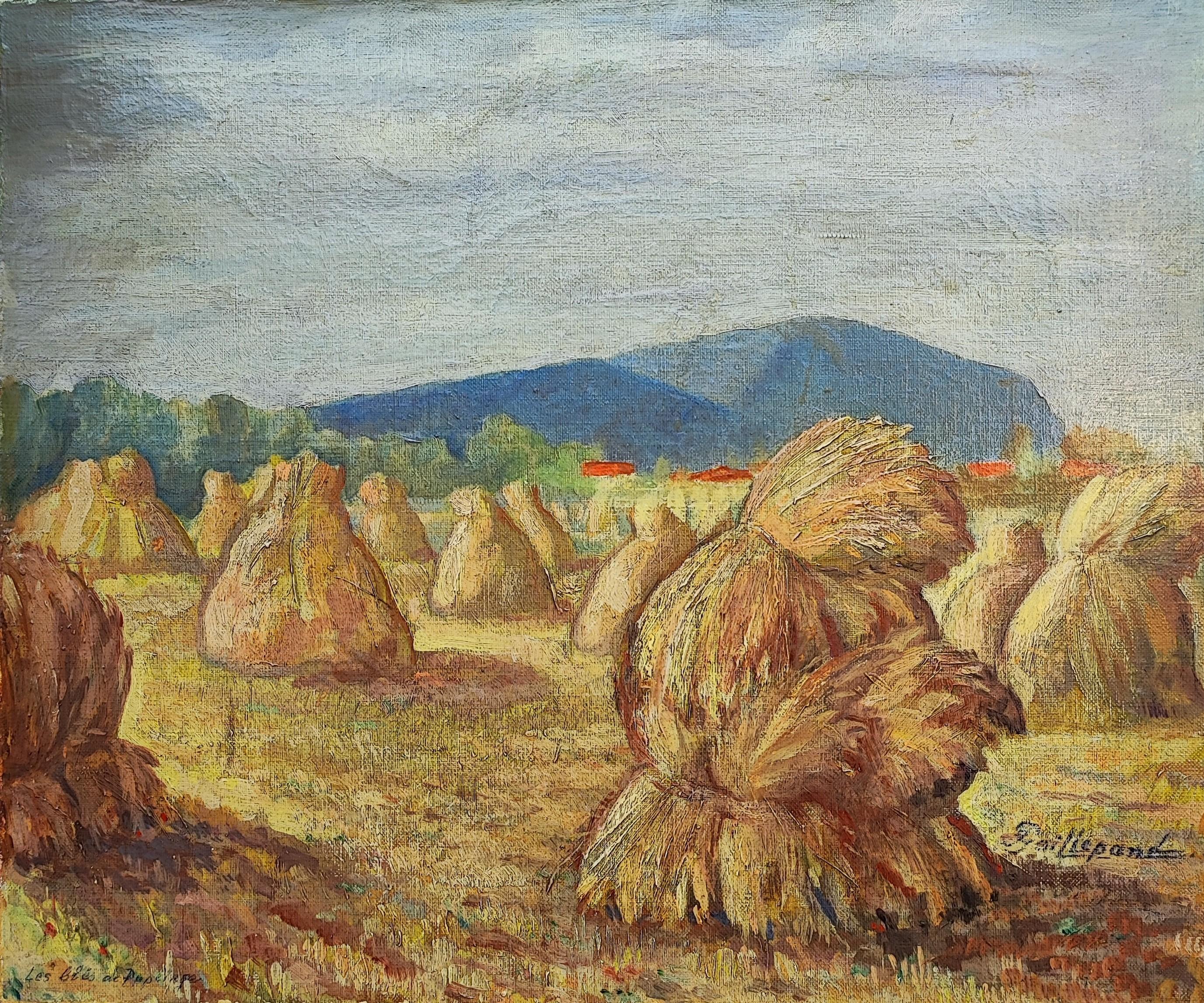 Jules Gaillepand Landscape Painting – Weizen aus Puplinge, Genf