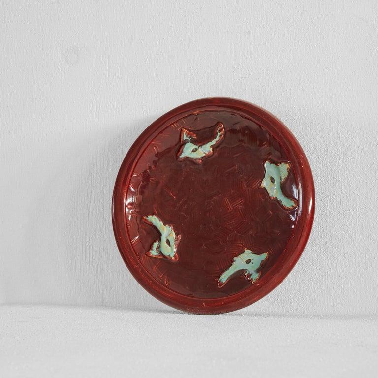 XX secolo Jules Guérin 'Sang de Boeuf' Piatto unico in Studio Pottery 1960s in vendita