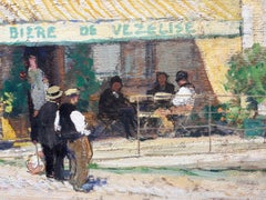 Jules Hervé (1887-1981), painting on wood, signed, circa 1920, France.