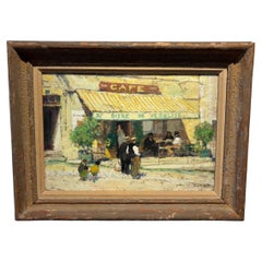 Jules Hervé (1887-1981), painting on wood, signed, circa 1920, France.