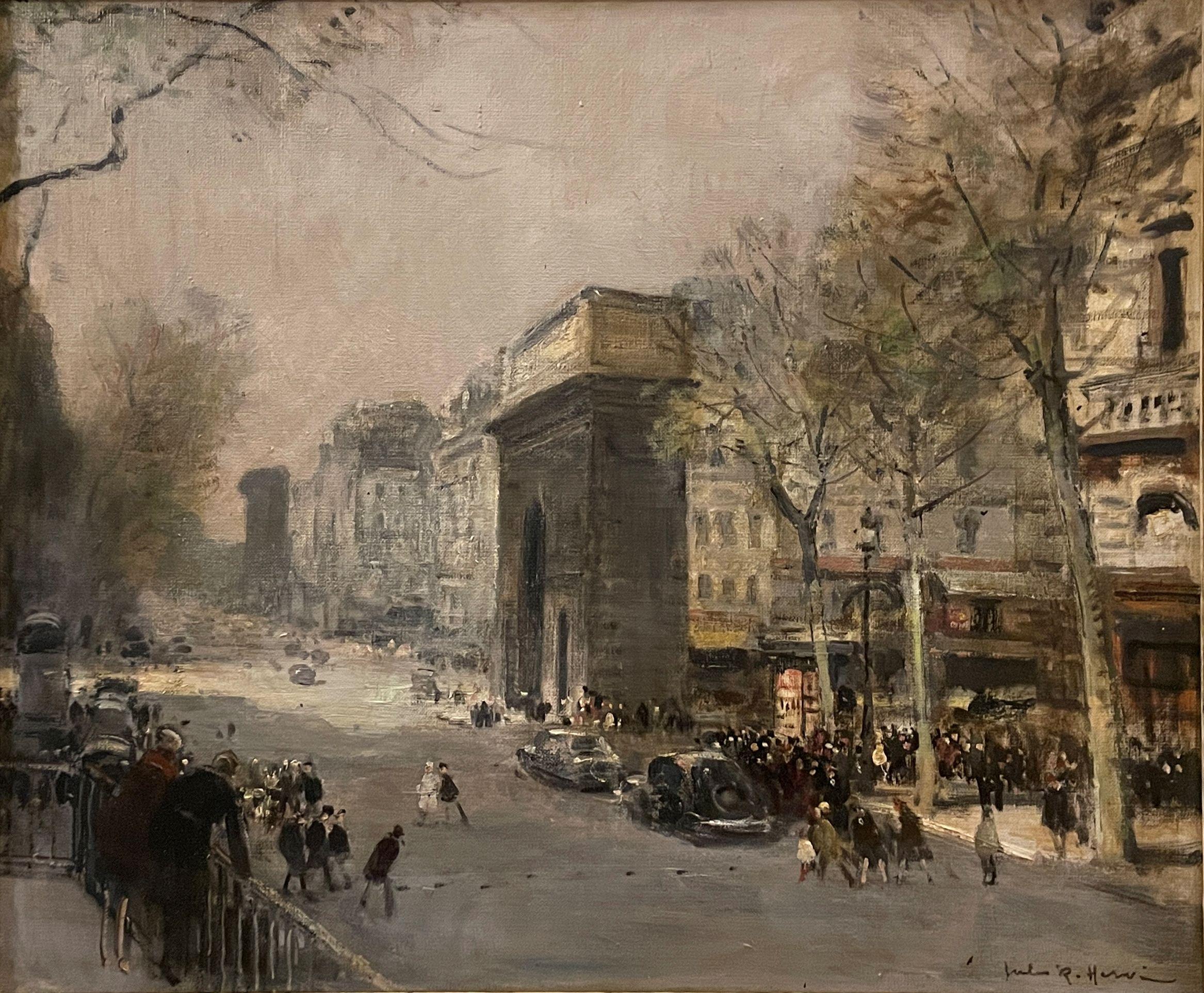 Jules Rene Herve (1887 - 1981)
Porte Saint-Martin, Paris, France
Oil on canvas
18 x 21 1/2 inches
Signed lower right and on the reverse

Provenance:
Harrod's, London, 1959
Mr. and Mrs. J.T. Whallon (acquired from the above)
Jack Barclay, St. Joseph,